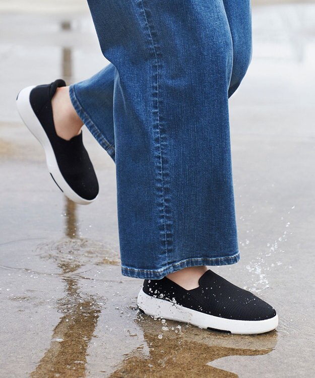 steppi 【撥水/抗菌防臭】多機能ニットシューズ（ウィメンズ向け） ブラック×ホワイト
