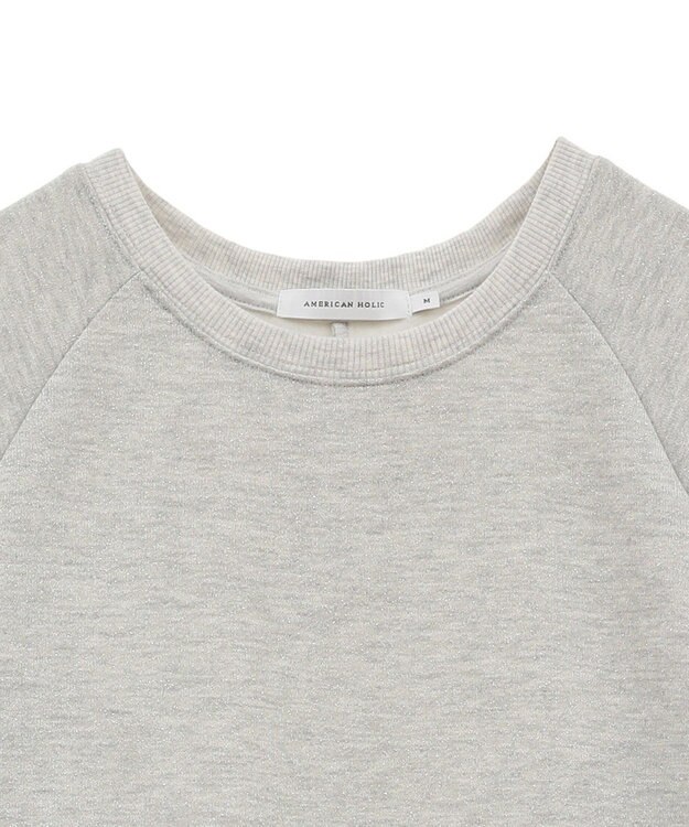 AMERICAN HOLIC ラメスウェットワンピース Light Gray Mixture
