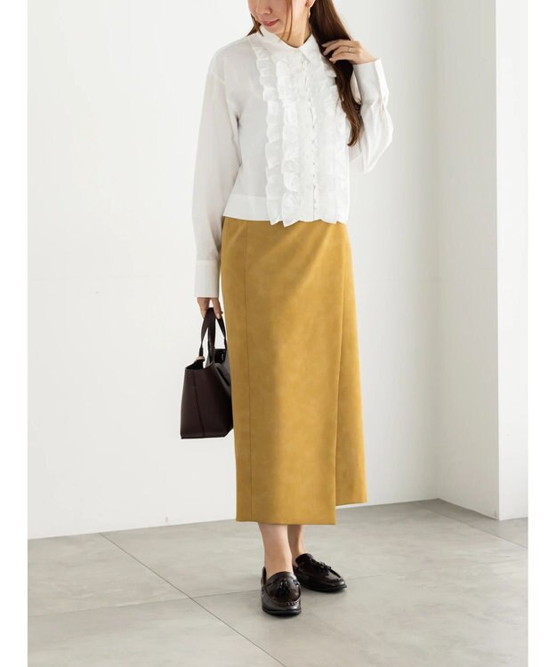 Te chichi エコスエードベルテッドスカート《2025Autumn catalog vol.2 item》 ベージュ