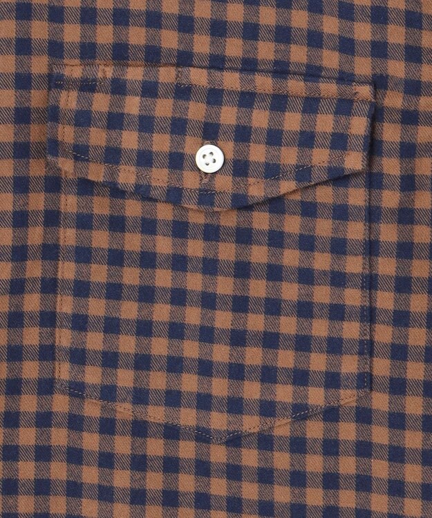 J.PRESS MEN 【WEB・一部店舗限定】フランネルギンガムチェックシャツ / B.D. ブラウン系3