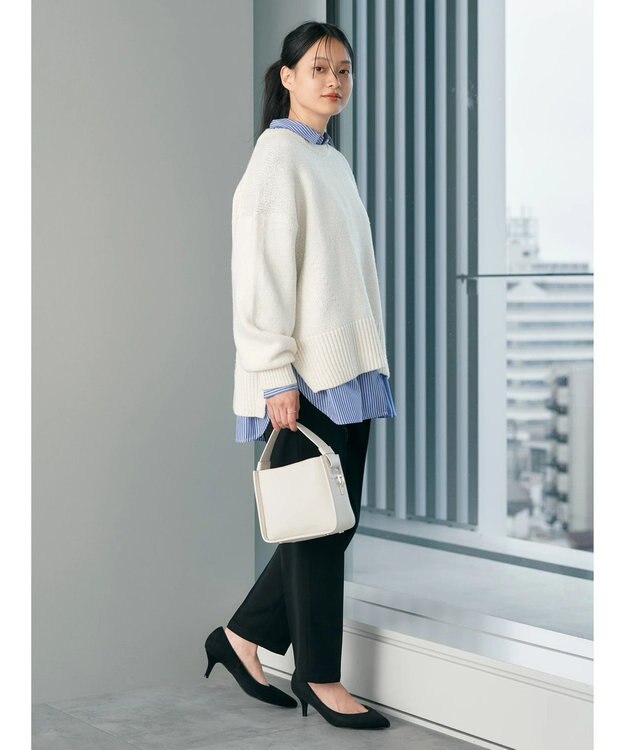 AMERICAN HOLIC サイドスリット袖ボリュームニットプルオーバー Ivory