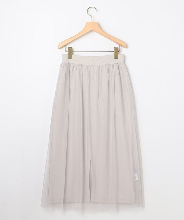 組曲 S 【WEB限定】チュールニット×リバーシブルスカート セット ライトグレー系