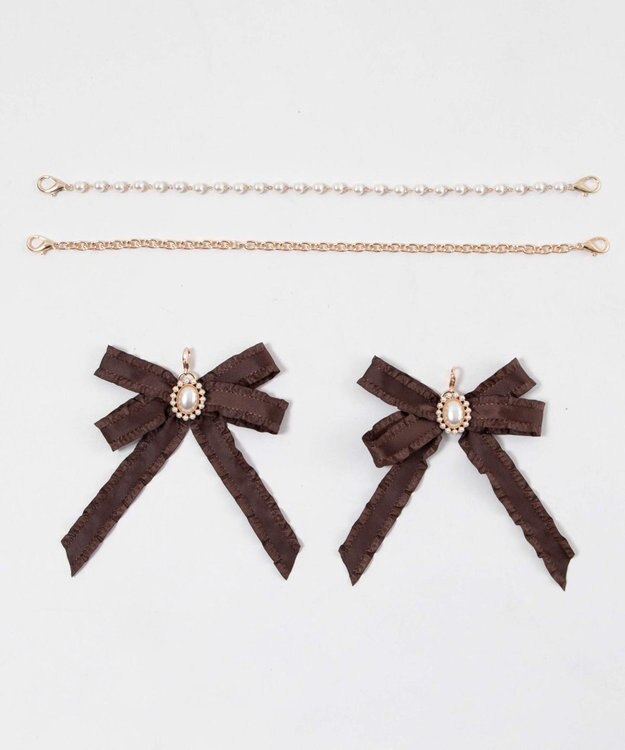 WEGO 【痛バ＆推し活グッズ】きらめきDIYパールリボンセットL ブラウン