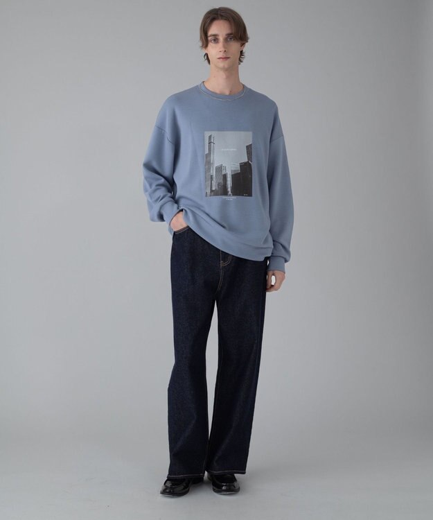 WEGO 【ユニセックス着用ITEM/SMLサイズ展開/ウエスト調整可】バギーデニムパンツ デニムインディゴ