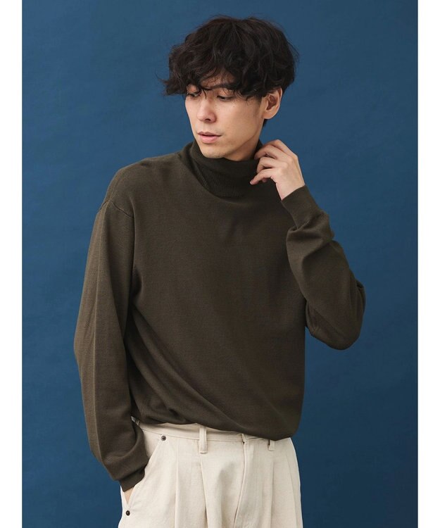 CRAFT STANDARD BOUTIQUE タートルネックニットプルオーバー Khaki