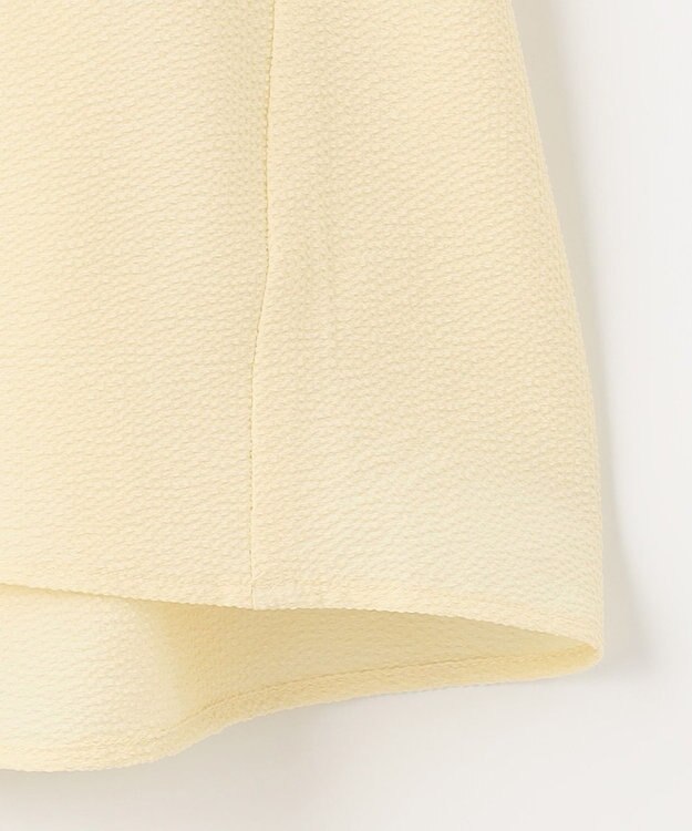 ANY サッカーギャザーバックペプラムブラウス イエロー