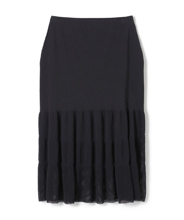 Chacott 【ノーソーイングニット】ティアードニットスカート ブラック