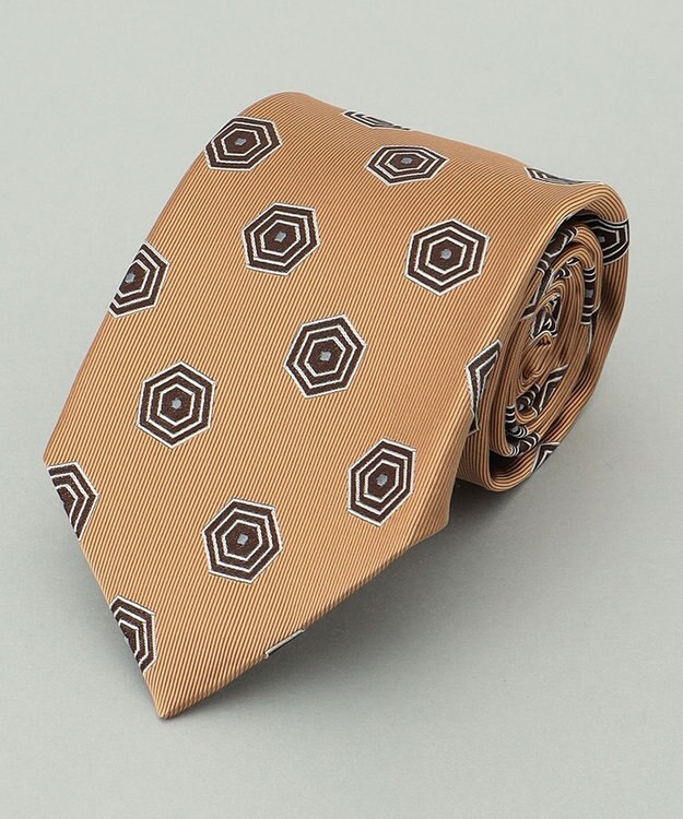 GOTAIRIKU 【日本製】西陣ネクタイ_ベージュ・ブラウン系 ベージュ系4