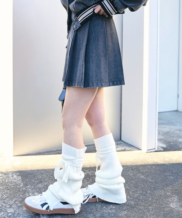 WEGO デニムラッププリーツスカート ブラックその他