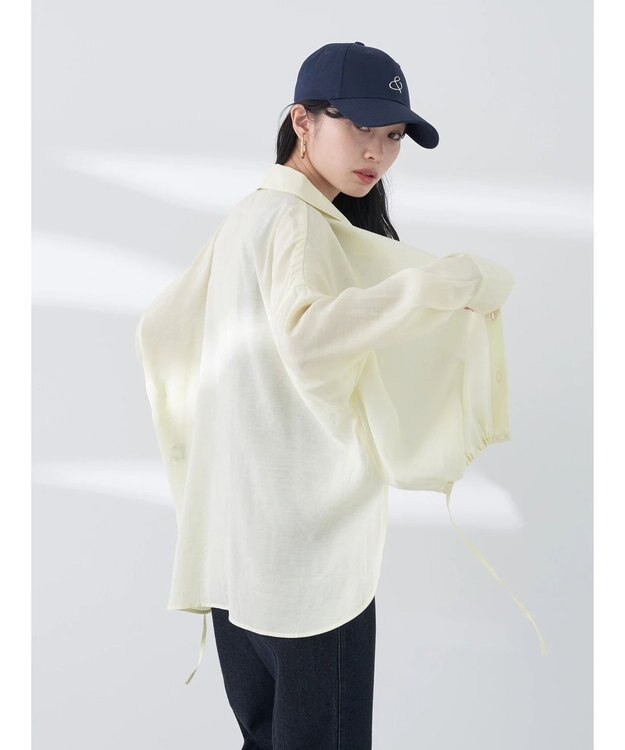 earth music&ecology ドロスト羽織シャツ Cream