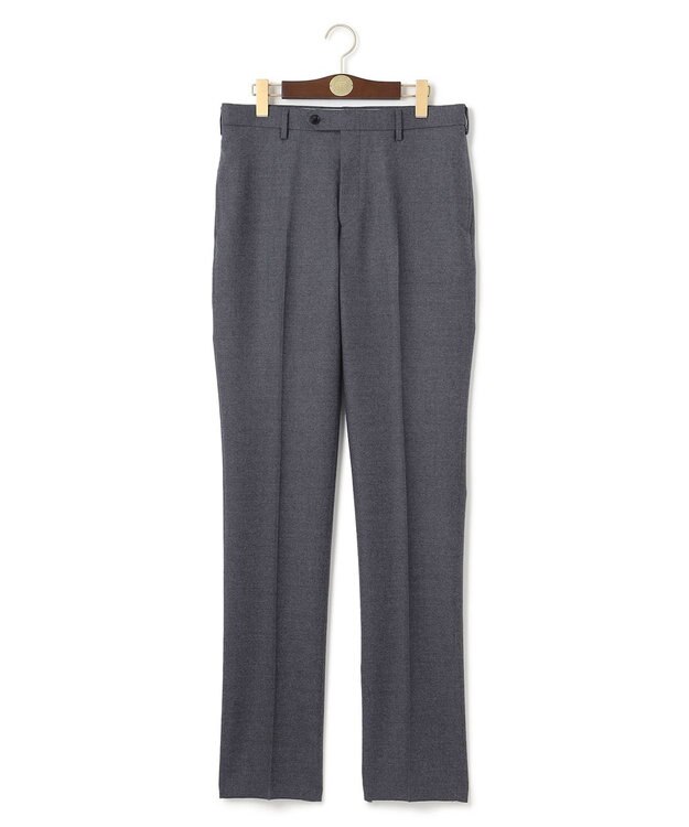 J.PRESS MEN 【ウォッシャブル可】トリートメントウール ストレッチフランネル スラックス ライトグレー系