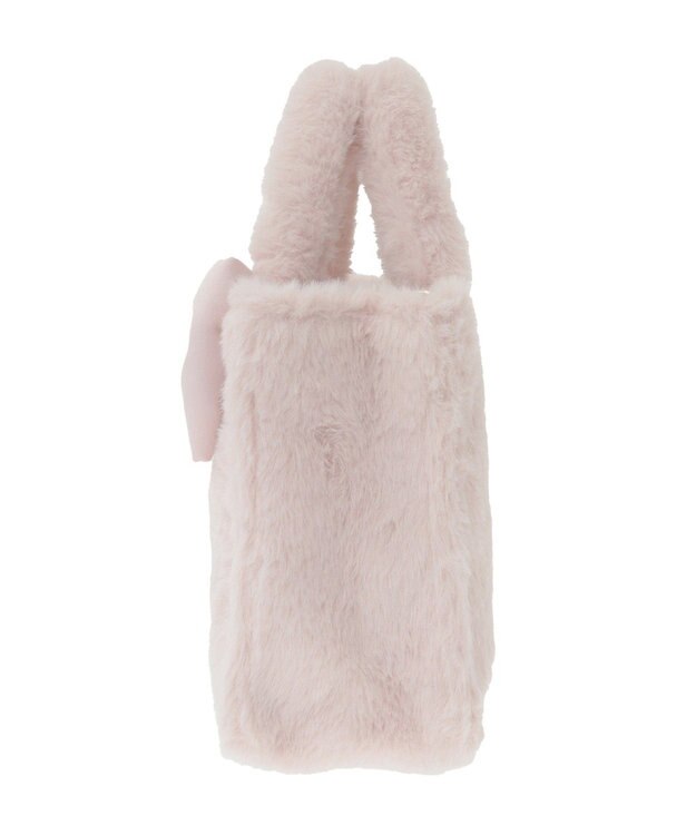 Maison de FLEUR サテンリボンファー2Wayスクエアトートバッグ Pink