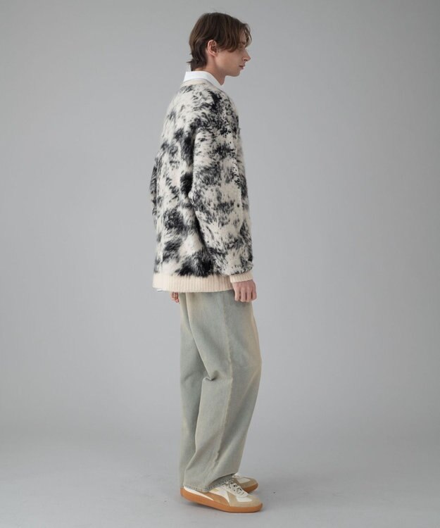 WEGO 【ユニセックス着用ITEM/MLサイズ展開】ファジーパターンプルオーバー オフホワイト