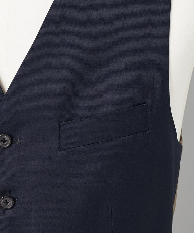 GOTAIRIKU シワになりにくい【御幸毛織/みゆきけおり】Superior160s 3ピーススーツ（ネイビー） ネイビー系