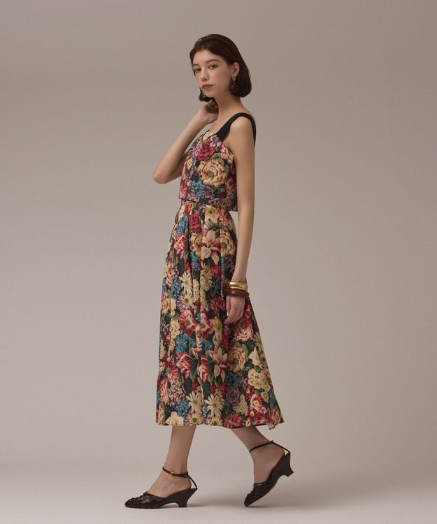 GRACE CONTINENTAL アンティークフラワーベアトップ レッド