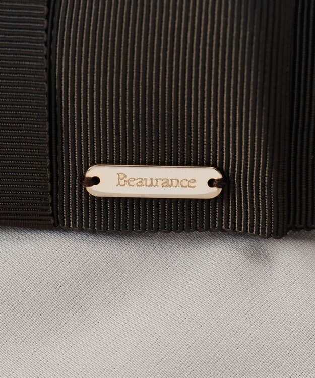 AURORA 【 Beaurance （ビューランス）】サマーシールド リボン中つばクロッシェハット ライトベージュ