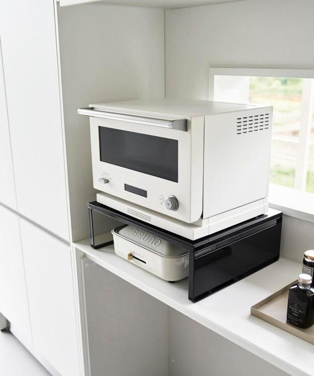 tower オーブンレンジラック タワー ブラック ブラック