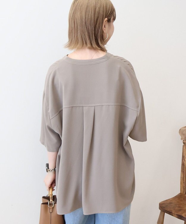 AMERICAN HOLIC 【WEB限定】ミリタリーWポケットスキッパーシャツ Gray Beige