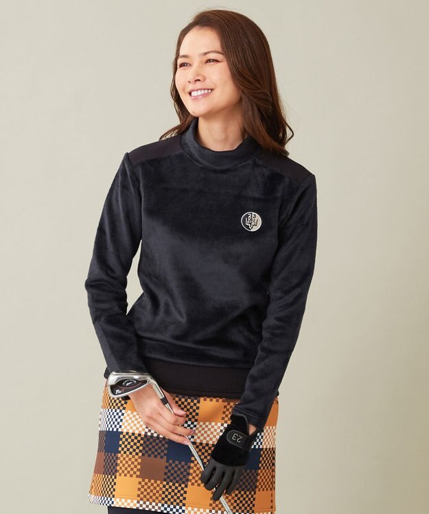 23区GOLF 【WOMEN】シルキーボンバー モックネック ネイビー系