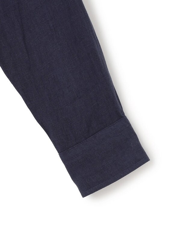 J.PRESS MEN 【LIBECO】リネンオープンカラー シャツ ネイビー系