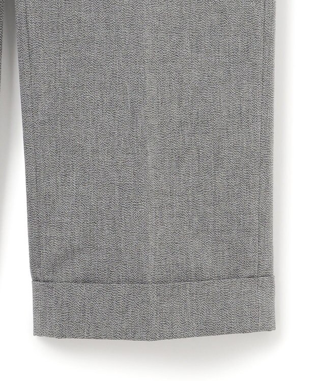 J.PRESS MEN 【J.PRESS ORIGINALS】Magic Cuba Wool Cotton Hopsack Spindle Piped stem１tuck / Made in Japan ライトグレー系