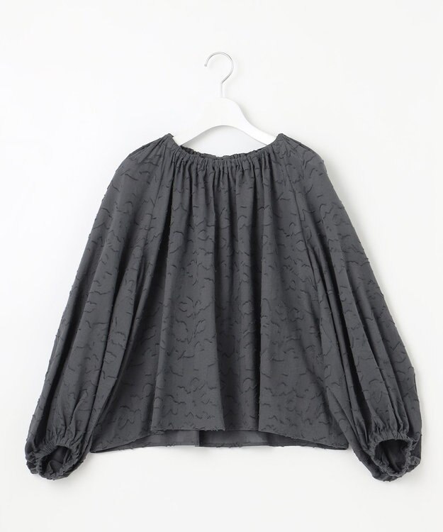 23区 【SLOW/一部店舗限定】コットンジャカード ブラウス グレー系