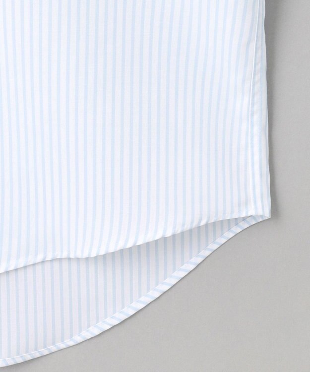 GOTAIRIKU 【形態安定】PREMIUMPLEATS_セミワイドカラー 通年ドレスシャツ（ストライプ） サックスブルー系1