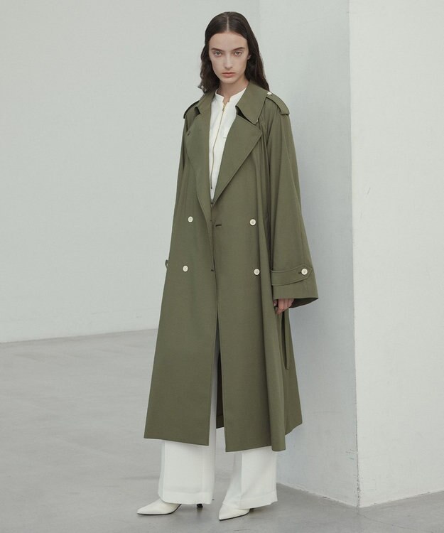 BEIGE， IBERIS / オーバーサイズトレンチコート Khaki