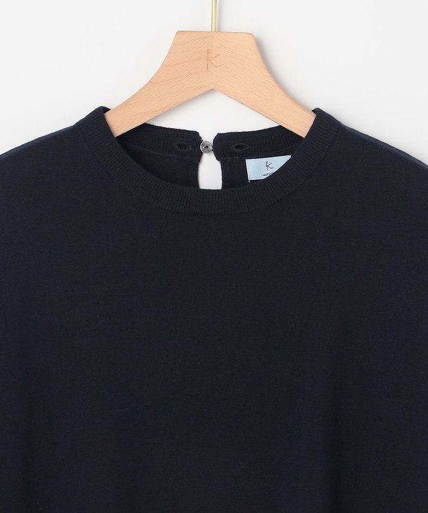 組曲 【WEB限定】レースフリルスタンド ニット ネイビー系