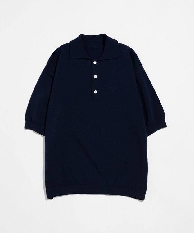 LENO POLO KNIT【UNISEX】 / ポロニット NAVY