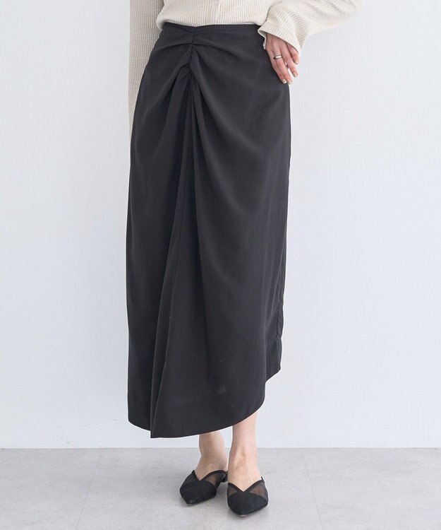 earth music&ecology ウエストツイストアシメスカート Black