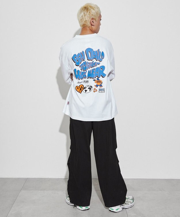 WEGO 【ユニセックス着用ITEM】別注ベンデイビスプランプロゴT（LS） ホワイト