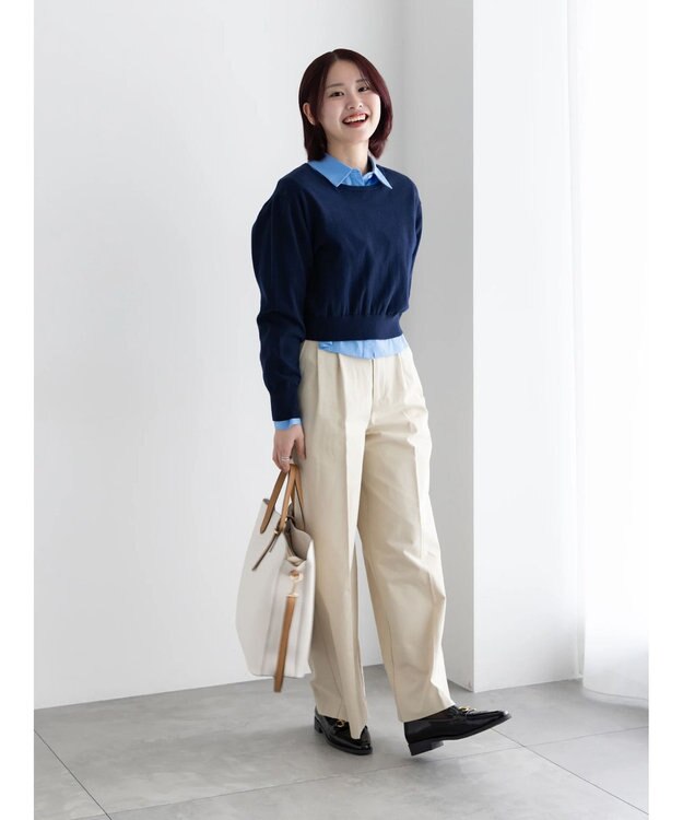 Te chichi 2タックチノパンツ【AOYAMA FASHION ASSOCIATION × Te chichi】 ベージュ