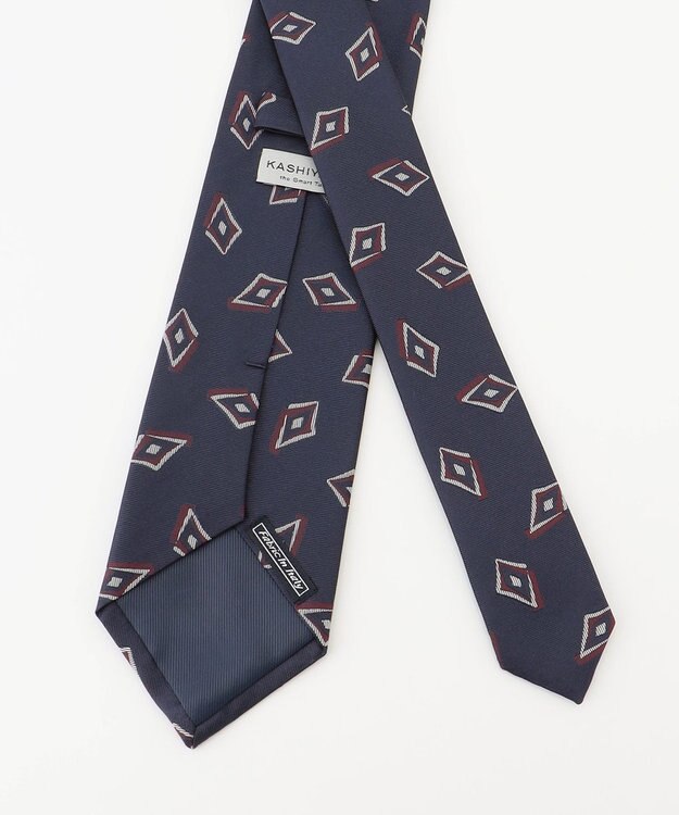 KASHIYAMA KASHIYAMAオリジナル【JAPAN MADE】ジオメトリックネクタイ レッド