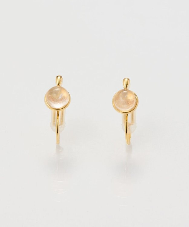 Phoebe 【痛くないシリーズ】パワーストーンライトフィットイヤリング　ローズクォーツ天然石 ピンク