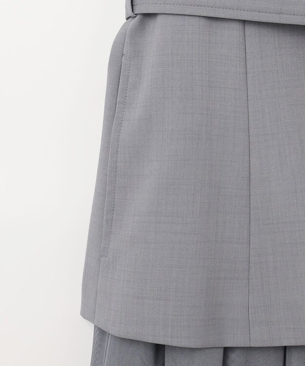 GRACE CONTINENTAL テーラーチュールワンピース グレー