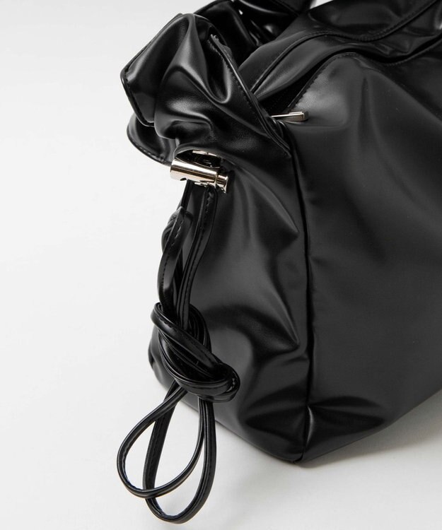 WEGO 【マルチWAY】ドロストギャザーショルダーバッグ ブラック