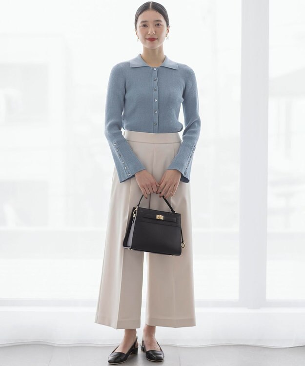 組曲 バイカラーバックストラップパンプス ブラック系1