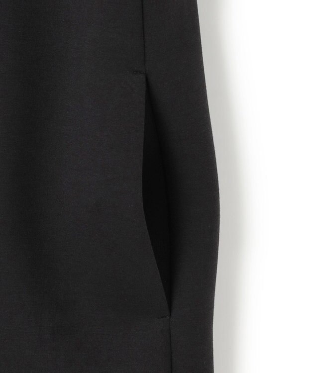 ICB L 【洗える】コンパクトWフェイス ノーカラージャケット ブラック系