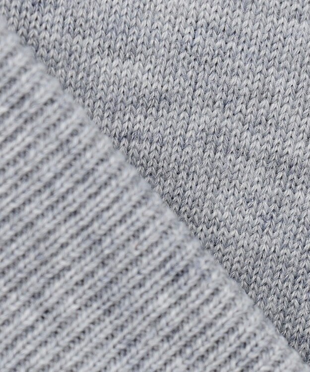 PW CIRCULUS 【MEN】【洗える】ロゴ ラグランスリーブ クルーネック ニット ライトグレー系