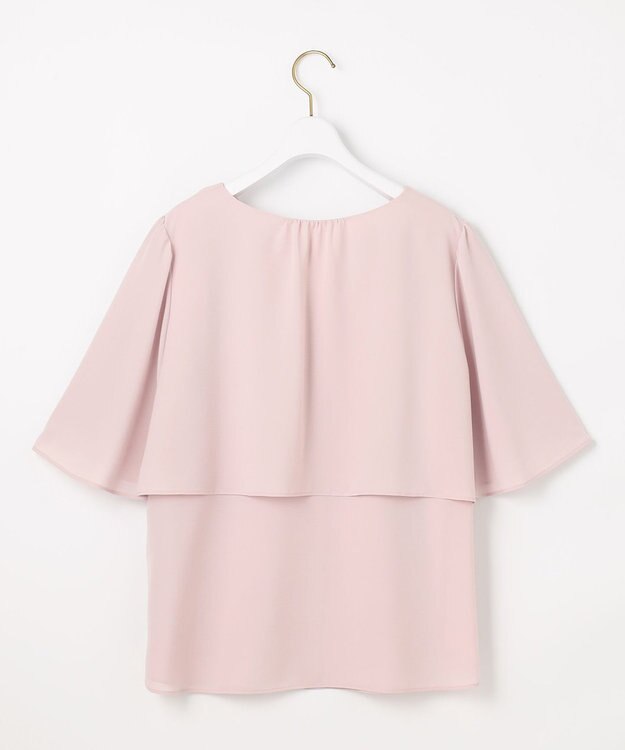 ANY SIS 【洗える】ケープフレアスリーブ ブラウス ピンク