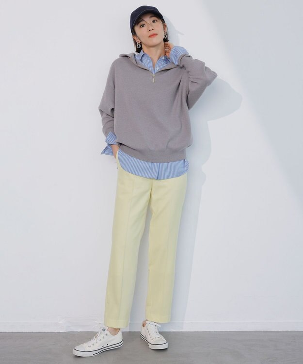 ANY 【洗える】スウェットライクフーディ グレージュ