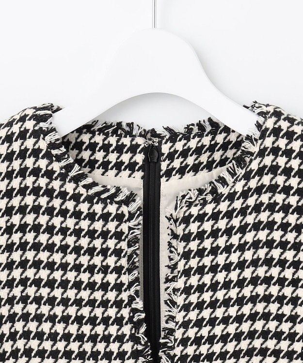 Feroux 【洗える】キーネックミディ ジャンスカ ホワイト系2