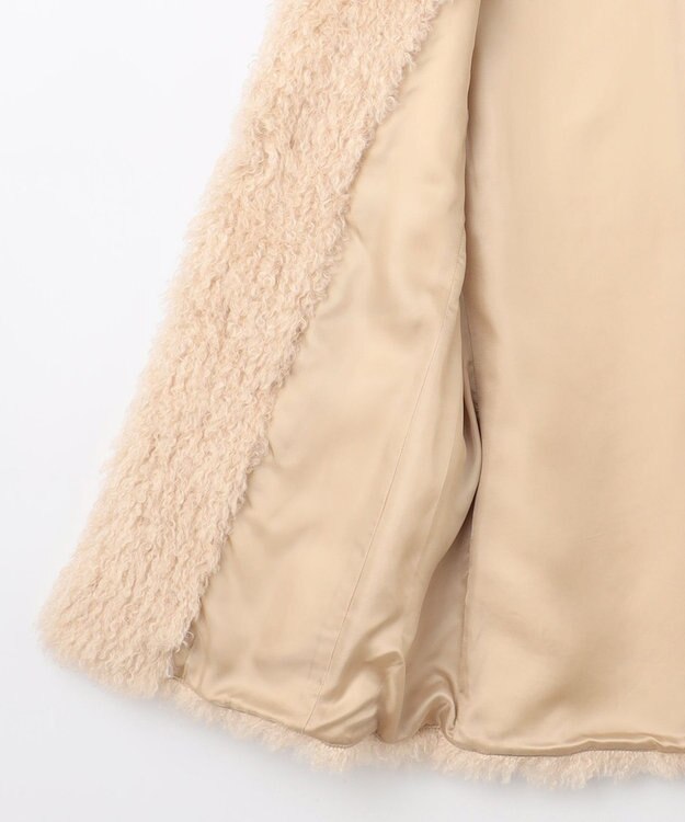 自由区 S 【カタログ掲載・Premium Collection】エコカシミヤファー ジレ シャンパンベージュ