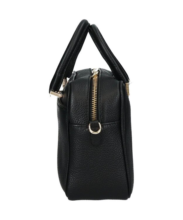 INTER-CHAUSSURES 【CHRISTIAN VILLA】ボックスシルエットレザーハンドバッグ ブラック