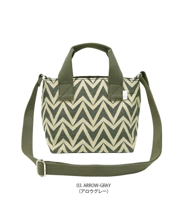 ROOTOTE 3093【ミニトート】LT.ベビールー.パターンファブリック-J 03：アロウグレー