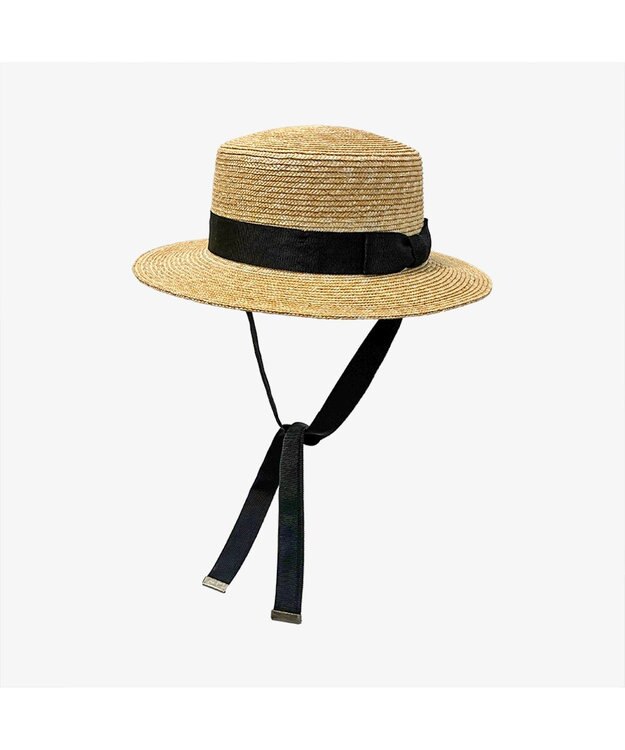 林八百吉商店 un chapeau　紐付きカンカン帽 ナチュラル