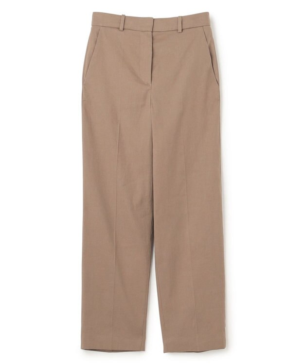 JOSEPH ストレッチリネンコットン　ストレートトラウザーズ Frozen Mocha