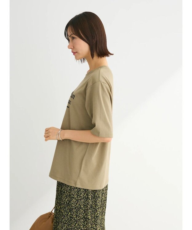 Green Parks ５分袖フロッキーロゴプリントＴＥＥ Khaki