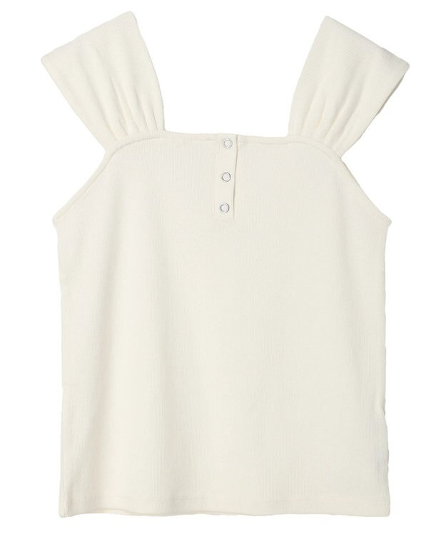 earth music&ecology リブフレンチタンクトップ Off White